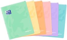 Oxford EasyBook Pastel - Cahier polypro 17 x 22 cm - 96 pages - grands carreaux (Seyes) - disponible dans différentes couleurs