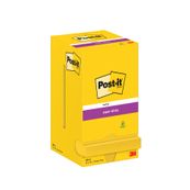 Post-it - Notes Super Sticky - Couleurs Jaune Jonquille - 76 x 76 mm - 12 blocs