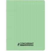Conquérant Classique - Cahier polypro 17 x 22 cm - 96 pages - grands carreaux (Seyes) - vert clair