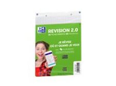 Oxford Revision 2.0 - Pack de 32 Fiches Bristol - A5 - petits carreaux - perforées - blanc