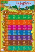 Poster pédagogique BOUCHUT "Conjugaisons" 52 x 76 cm