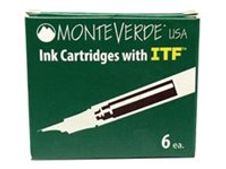 Monteverde - Boîte de 6 cartouches d'encre - noir