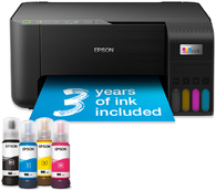 Epson EcoTank ET-2860 - Imprimante multifonctions - couleur - jet d'encre - ITS - A4 (support) - jusqu'à 10 ppm (impression) - 100 feuilles - Wi-Fi, USB - noir