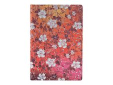 Paperblanks Katagami Florals - Journal - relié - mini - 90 x 140 mm - 88 feuilles / 176 pages - ruled - katagami art - rose - carton recouvert de papier