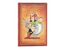 Paperblanks The Adventures of Asterix - Journal - relié - midi - 120 x 180 mm - 72 feuilles / 144 pages - papier crème - ligné - Asterix & Obelix - couverture orange - carton recouvert de papier
