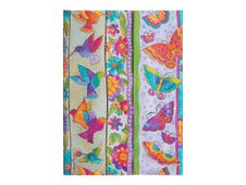 Paperblanks Laurel Burch Collection - Journal - reliure cousue et collée - midi - 125 x 180 mm 144 pages - papier ivoire - uni - hummingbirds & flutterbyes - multicolore