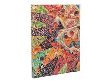 Paperblanks Antoni Gaudi Collection Gaudi's Mosaics - Journal - 180 x 230 mm - 144 pages - ligné - gaudi's sun - couverture orange