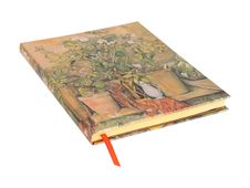 Paperblanks The Barnes Collection - Journal - reliure piquée - ultra - 175 x 230 mm - 144 pages - papier ivoire - uni - cezanne's terracotta pots and flowers - couverture verte