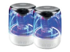 WE - Pack de 2 mini enceinte sans fil - Bluetooth - 5 Watt - noir