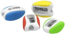 Wonday Wavy - Taille-crayon bi-matière en plastique – Usage unique – Couleurs assorties