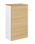 Surmeuble d'appoint ou comptoir d'accueil SUNDAY - L 83/61 x H 98/110 x P 32 cm - Chêne