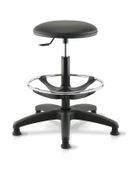 Siege technique TECNIK TC10 - tabouret assis-debout - hauteur réglable jusqu'à 80 cm - repose-pieds réglable - noir