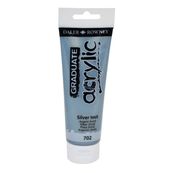 Daler-Rowney Graduate - Peinture acrylique - 120 ml - imitation argent