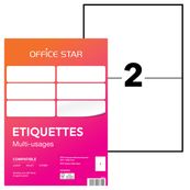 Office Star - 200 Étiquettes multi-usages blanches - 210 x 148,5 mm - réf OS43655