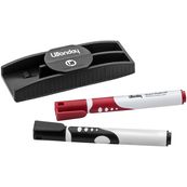 Wonday - Kit brosse pour tableau blanc + 2 marqueurs effaçables