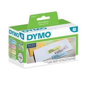 Dymo LabelWriter  - Ruban d'étiquettes auto-adhésives - 4 rouleaux de 130 étiquettes (28 x 89 mm) - fond bleu, fond rose, fond jaune et fond vert écriture noire