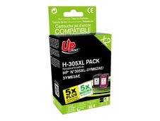 Cartouche compatible HP 305X - pack de 2 - noir, cyan, magenta, jaune - Uprint