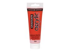 Daler-Rowney Graduate 500 - Peinture acrylique - 120 ml - rouge cadium