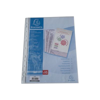 3130630050100-Exacompta - 10 pochettes perforées  - A4 - lisse - 6/100-Avant-4
