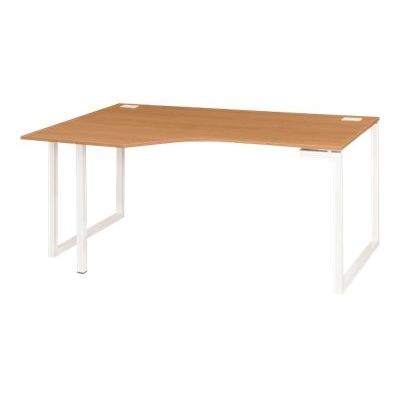 3483600495242-Bureau compact gauche - SUNDAY - noyer - pieds cadre-Angle droit-0