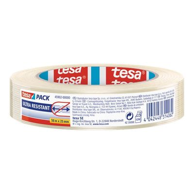 4042448314062-Tesapack - Ruban adhésif d'emballage armé "monofilament" - 25 mm x 50 m-Arrière-0