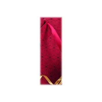 3329682128893-Clairefontaine Velvet - Sac cadeau rouge - 17 cm x 6 cm x 22 cm-Gros plan-1