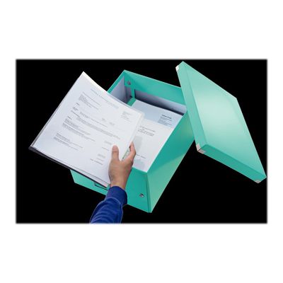 4002432103799-Leitz Click & Store - Boîte de rangement A4 - bleu iceberg-Angle droit-4