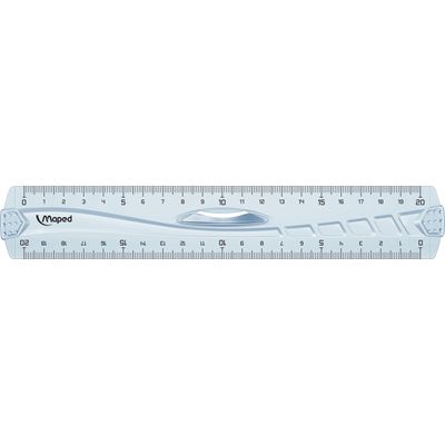 3154142421203-Maped Geometric - Règle double décimètre 20 cm - transparente--1