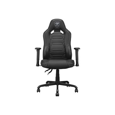 4710483775178-Fauteuil gamer FUSION S Black - accoudoirs réglables - appui-tête intégré - noir-Avant-2