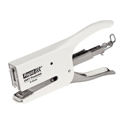 3067333020423-Rapid - Pince Agrafeuse Jaky Prestojak blanc - capacité de 50 feuilles - agrafes Jaky 6 ou -Angle droit-0