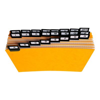 3364220137586-Exacompta - Intercalaires alphabétiques pour boîte à fiches - 24 positions A à Z-Avant-1