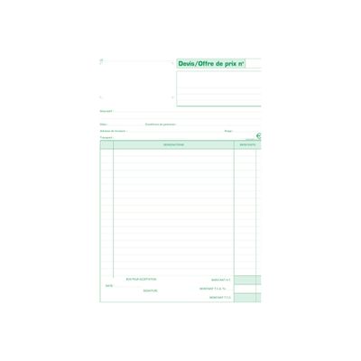 3130630131465-Exacompta - Manifold Carnet de devis/offre de prix - 50 tripli - A4-Intérieur-3