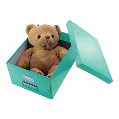 4002432103799-Leitz Click & Store - Boîte de rangement A4 - bleu iceberg-Angle droit-3