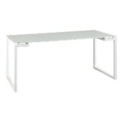 3483600202147-Bureau SUNDAY - 160 cm - Pieds cadre - Verre-Angle gauche-0