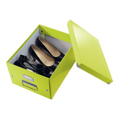 4002432398133-Leitz Click & Store - Boîte de rangement- A4 - vert métallisé-Angle droit-3
