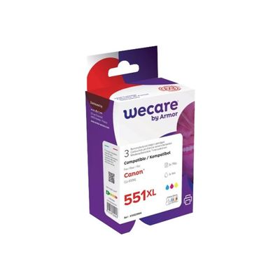 3112539809843-Cartouche compatible Canon CLI-551XL/PGI-550XL - pack de 4 - noir, cyan, magenta, jaune ori-Angle gauche-0