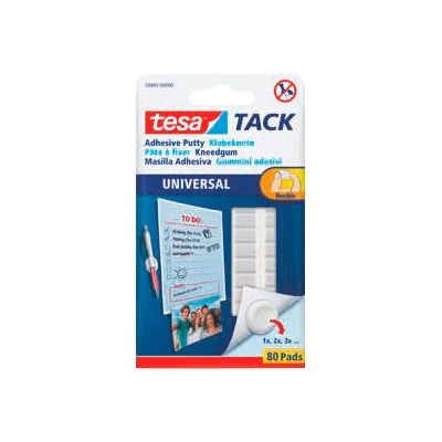 4042448361585-Tesa Tack - 80 pastilles adhésives blanches - double face-Avant-0
