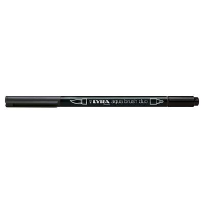 4084900610060-Lyra Aqua Brush Duo - Feutre pinceau double pointe - gris moyen chaud--0