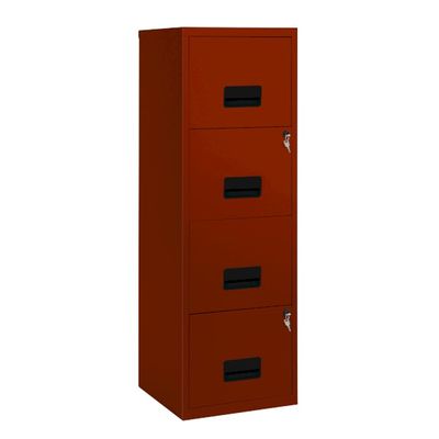 3219090952565-Classeur 4 tiroirs pour dossiers suspendus - 125,6 x 40 x 40 cm - terracota--0