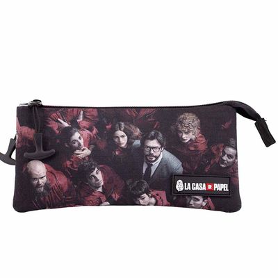 8445118024425-La Casa de Papel - Trousse 3 compartiments - multicolore - Karactermania--0