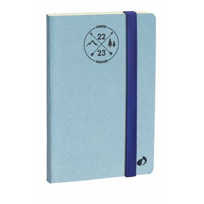 3371010476572-Agenda à élastique Everest Horizontal SD - 1 semaine sur 2 pages - 16 x 24 cm - bleu glacé - Quo Vad--0