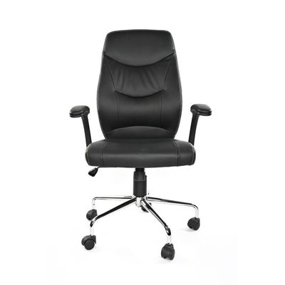 8033540636516-Fauteuil de bureau ATHENA - accoudoirs rabattables - appui-tête intégré - noir--1