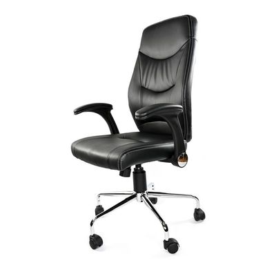 8033540636516-Fauteuil de bureau ATHENA - accoudoirs rabattables - appui-tête intégré - noir--3