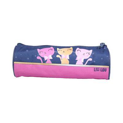 3666311012490-Trousse ronde Lililou - 1 compartiment - noir - Bagtrotter--2