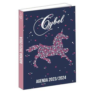 3666311016665-Agenda Cybel velours 1 jour par page - 12 x 17 cm - bleu - Bagtrotter--0