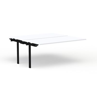 3617350005042-Bureau Bench CONECT - plan suivant - L180 x P165 cm - plateau blanc - pieds noirs--0