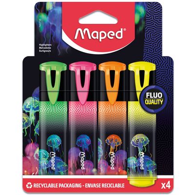 3154147407103-Maped Deepsea Paradise - 4 Surligneurs en blister--0