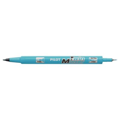 4902505169656-Pilot TWIN MARKER - Marqueur permanent - double pointe fine / extra fine - turquoise--0