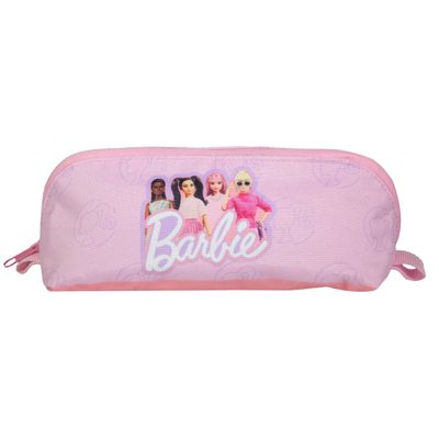 3666311022567-Trousse triangulaire Barbie réversible - 1 compartiment - rose - Bagtrotter--0