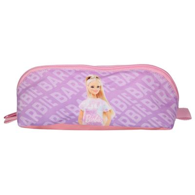 3666311022567-Trousse triangulaire Barbie réversible - 1 compartiment - rose - Bagtrotter--2